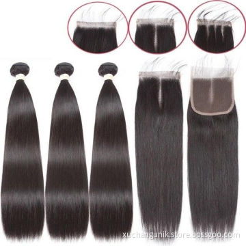 Wholesale Virgin Brazilian Hair Weave Vendors, 100% Brazilian Human Hair Grade 9A Virgin Hair Extension Bundles With Closure